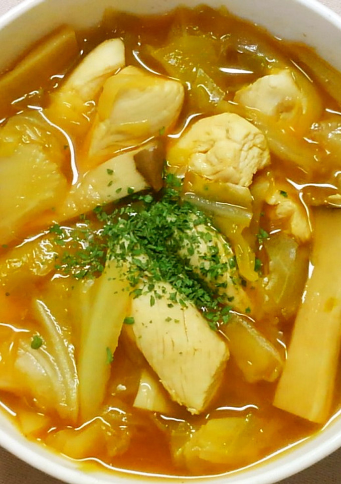 簡単さっぱり❀鶏ささみとキャベツのスープ-レシピのメイン写真