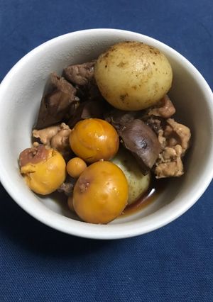 【男飯】鶏キンカンと鶏らレバーの甘煮-レシピのメイン写真