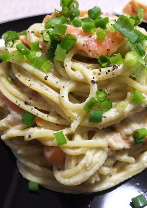 簡単アボカド豆腐ソースのわさび醤油パスタ-レシピのメイン写真
