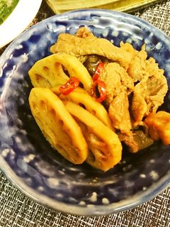 牛蓮根とお麩煮-レシピのメイン写真
