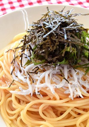 じゃこと大葉の梅和風パスタ(梅だれ使用)-レシピのメイン写真