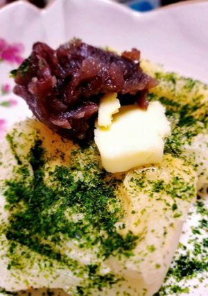 揚げ餅♡青のり&バター&つぶ餡トッピング-レシピのメイン写真