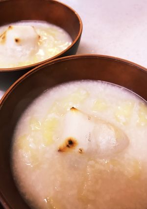 早い！簡単！りんごと甘酒の 白いおしるこ-レシピのメイン写真