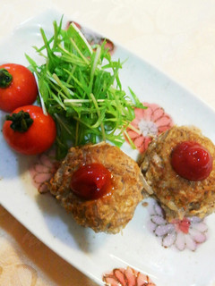 節約!えのきともやしのハンバーグ-レシピのメイン写真