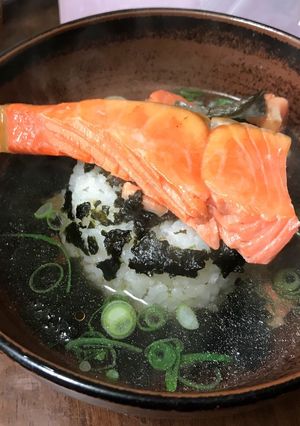 ズボラなサケ茶漬け-レシピのメイン写真