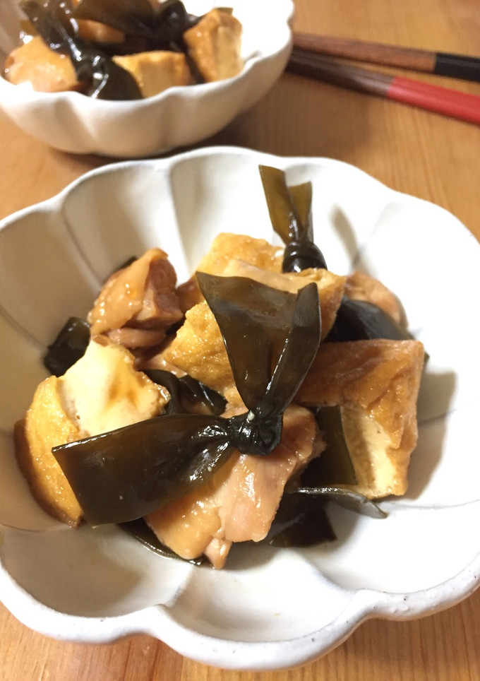 簡単 作り置き 鶏肉と昆布と厚揚げの煮物-レシピのメイン写真