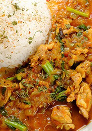 五代庵梅レシピ｜菜の花と梅のチキンカレー-レシピのメイン写真