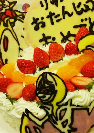 ポケモンキャラチョコ❤バースデーケーキ-レシピのメイン写真