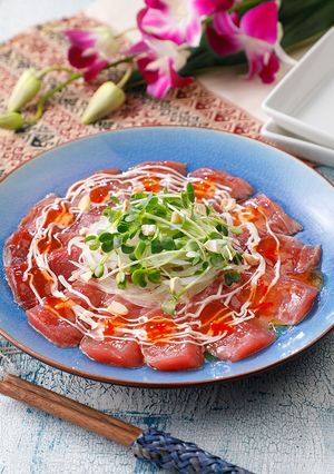 タイ風でクセになる♪まぐろのカルパッチョ-レシピのメイン写真
