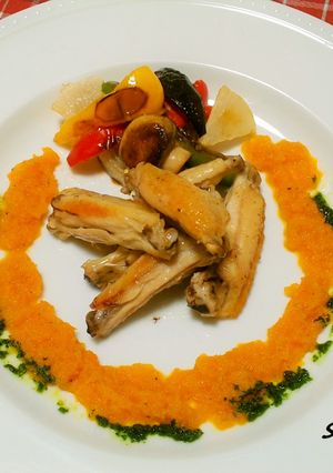 鶏手羽中の人参ビネグレットソース！-レシピのメイン写真