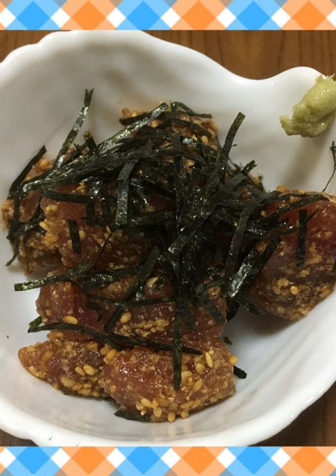 簡単☆マグロのすりごま醤油和え-レシピのメイン写真