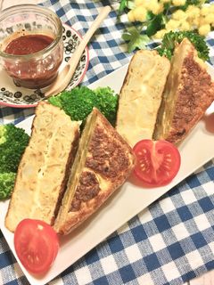 卵焼き器で簡単♡スパニッシュオムレツ♡-レシピのメイン写真