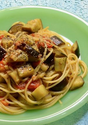 なすとミニトマトのペペロンチーノ-レシピのメイン写真