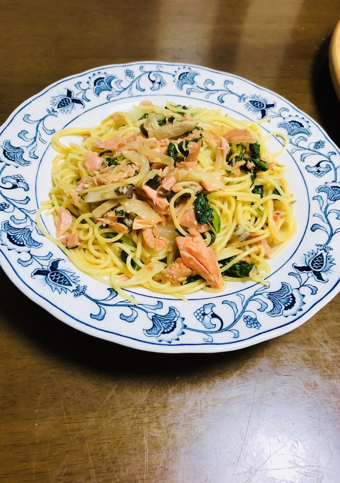 鮭とほうれん草の和風パスタ-レシピのメイン写真