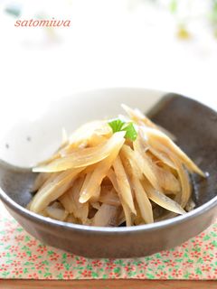 柚子こしょう風味で☆牛蒡と玉葱の甘辛煮-レシピのメイン写真