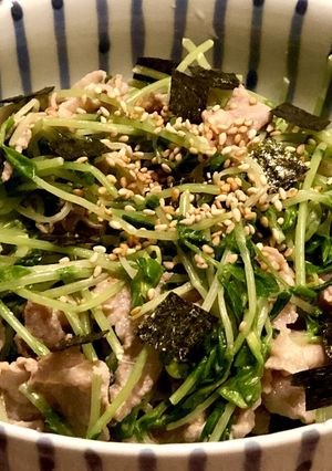 簡単！マヨぽん豚しゃぶ豆苗サラダ-レシピのメイン写真