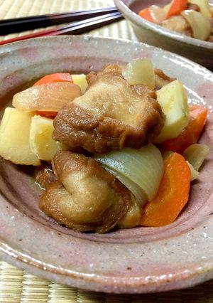 油麩でヘルシー肉ナシ【肉じゃが】風-レシピのメイン写真