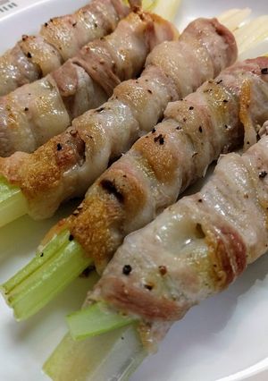 肉巻きセロリ-レシピのメイン写真