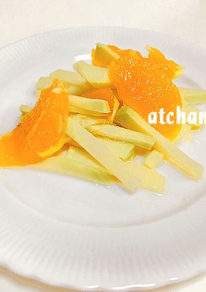 材料ふたつ♪ コールラビとみかんのサラダ-レシピのメイン写真