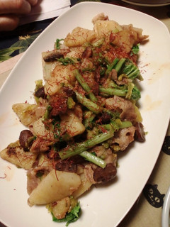 わさび菜とじゃがいも・豚肉の炒めもの-レシピのメイン写真