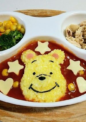自宅で簡単!プーさんのキャラ弁♡-レシピのメイン写真