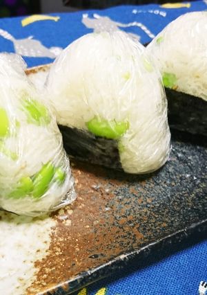 ダシダで枝豆おにぎり-レシピのメイン写真