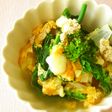 菜の花と新玉ねぎの卵とじ