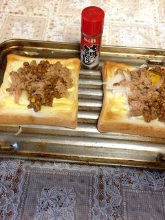 納豆ピザトースト-レシピのメイン写真