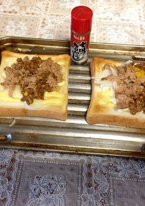 納豆ピザトースト-レシピのメイン写真