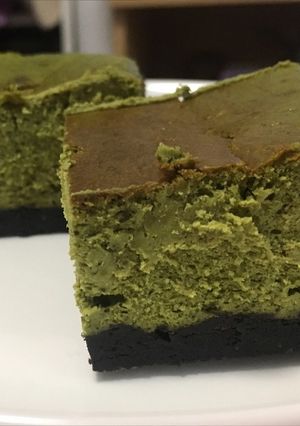 簡単！抹茶とオレオのベイクドチーズケーキ-レシピのメイン写真