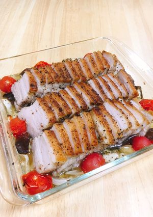 豚バラブロックの✤香草オーブン焼き-レシピのメイン写真