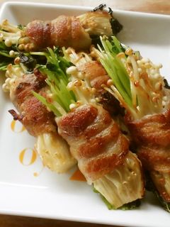 エノキと豆苗の肉巻き~♪-レシピのメイン写真