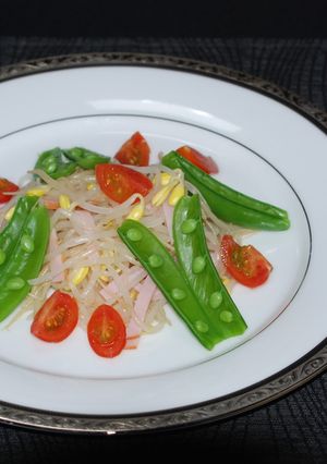 小粒大豆もやしのピリ辛中華風和えサラダ♪-レシピのメイン写真