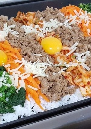 簡単♪ホットプレートで石焼き風ビビンバ-レシピのメイン写真