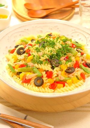 お手軽時短★ツナと彩り野菜のパスタサラダ-レシピのメイン写真