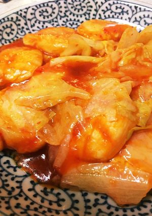 レタスと鶏胸肉のチリソース596カロリー-レシピのメイン写真