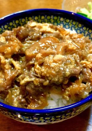 〔最高！ふわっふわたまごの牛丼〕-レシピのメイン写真
