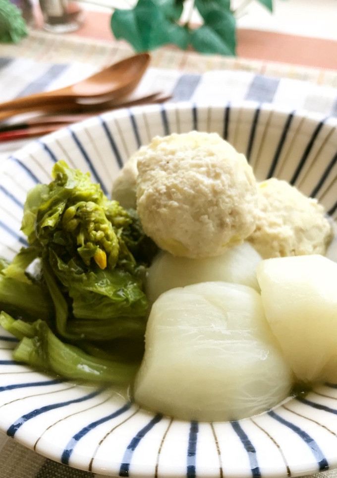 白だしさっと煮！春の訪れ野菜と鶏団子-レシピのメイン写真