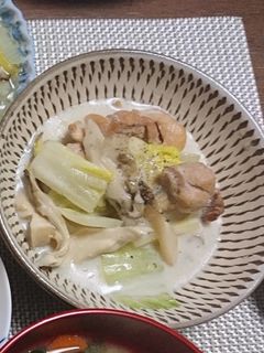 白菜と鶏肉の中華風クリーム煮-レシピのメイン写真