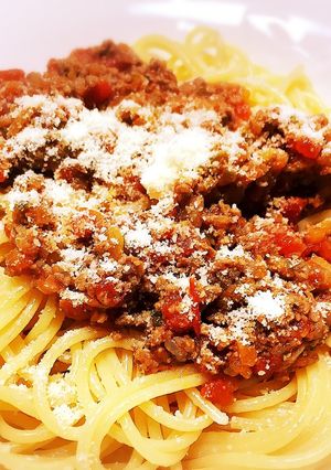 あっさり我が家のミートソースパスタ-レシピのメイン写真