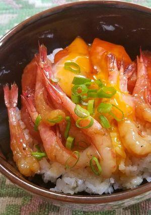 甘海老とサーモンのブラックペッパー漬け丼-レシピのメイン写真