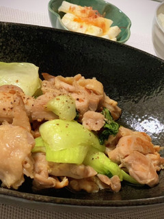 鶏モモ肉と青梗菜の中華炒め-レシピのメイン写真