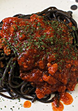 会津桐炭パスタのミートソース-レシピのメイン写真