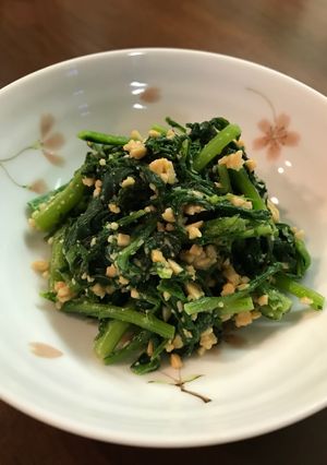 春菊とほうれん草のピーナッツ和え-レシピのメイン写真
