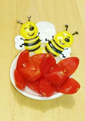 ミニトマトでお花作るよ。-レシピのメイン写真