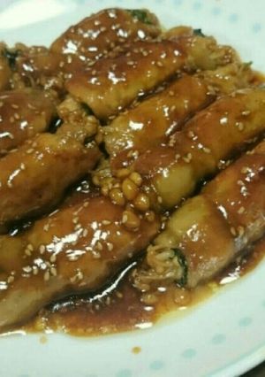 胡麻ダレ☆えのきと大葉のチーズ肉巻き-レシピのメイン写真