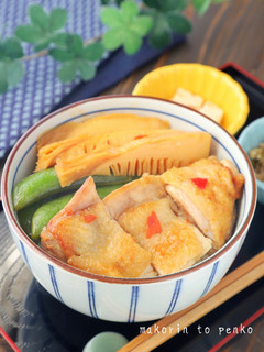鶏もも肉と筍の春のピリ辛照り焼き丼-レシピのメイン写真