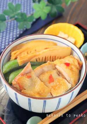 鶏もも肉と筍の春のピリ辛照り焼き丼-レシピのメイン写真