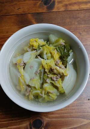 白菜とミンチ肉の煮もの-レシピのメイン写真