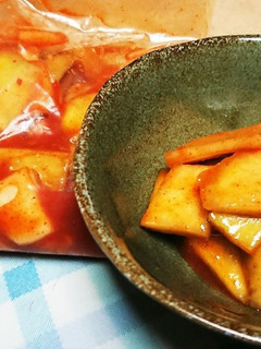 大根皮で 歯ごたえバッチリ キムチ漬け!-レシピのメイン写真